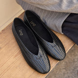 Etta Black Woven Effect Ballet Flats