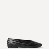 Etta Black Woven Effect Ballet Flats