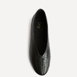Etta Black Woven Effect Ballet Flats