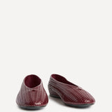 Etta Burgundy Woven Effect Ballet Flats