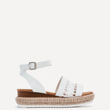 Evie White Espadrille Flatform Sandals