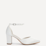 Elowen Wide Fit Bridal Ivory Satin Court Heels