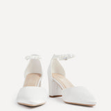 Elowen Wide Fit Bridal Ivory Satin Court Heels