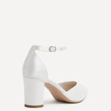 Elowen Wide Fit Bridal Ivory Satin Court Heels