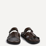 Emmy Brown Faux Leather Sandals