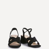 Empire Wide Fit Black Block Heels