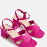 Empire Wide Fit Fuchsia Block Heels