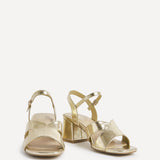 Empire Wide Fit Gold Block Heels