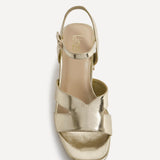 Empire Wide Fit Gold Block Heels