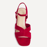 Empire Wide Fit Red Block Heels