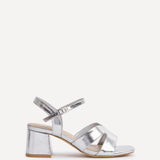 Empire Wide Fit Silver Block Heels