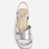 Empire Wide Fit Silver Block Heels