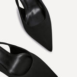 Dash Black Scuba Court Heels