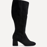 Fable Wide Fit Black Faux Suede Boots
