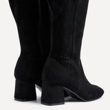 Fable Wide Fit Black Faux Suede Boots
