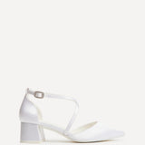 Faith Bridal Ivory Satin Low Court Heels