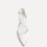 Faith Bridal Ivory Satin Low Court Heels