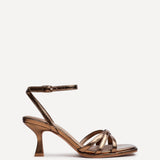 Faro Bronze Strappy Heeled Sandals