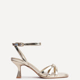 Faro Gold Strappy Heeled Sandals