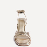 Faro Gold Strappy Heeled Sandals