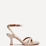 Faro Natural Raffia Strappy Heeled Sandals