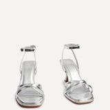 Faro Silver Strappy Heeled Sandals