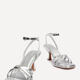 Faro Silver Strappy Heeled Sandals