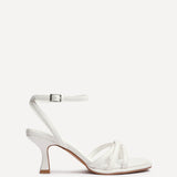 Faro White Strappy Heeled Sandals