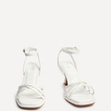 Faro White Strappy Heeled Sandals