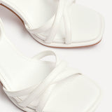 Faro White Strappy Heeled Sandals