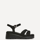 Fate Black Flatform Sandals