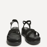 Fate Black Flatform Sandals