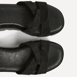 Fate Black Flatform Sandals