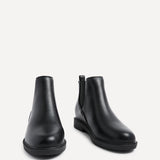 Fauna Wide Fit Black Faux Leather Chelsea Boots