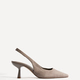Featured Taupe Faux Suede Court Heels