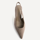 Featured Taupe Faux Suede Court Heels