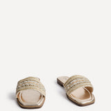 Fernanda Gold Slip On Sandals
