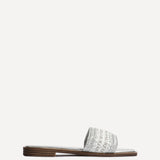 Fernanda Silver Slip On Sandals