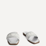Fernanda Silver Slip On Sandals