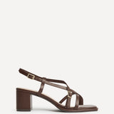 Feyre Brown Strappy Heeled Sandals