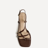 Feyre Brown Strappy Heeled Sandals
