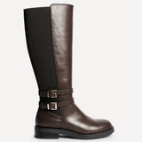 Fierce Brown Long Flat Boots