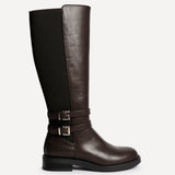 Fierce Brown Long Flat Boots