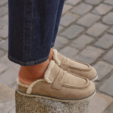 Collected Taupe Faux Fur Mule Loafers