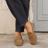 Edition Tan Faux Suede Print Penny Loafers