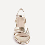 Flair Gold Crossover Heeled Sandals
