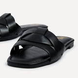 Fletcher Black Slider Sandals