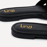 Fletcher Black Slider Sandals