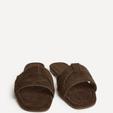 Fletcher Brown Suede Slider Sandals