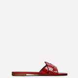Fletcher Red Croc Slider Sandals